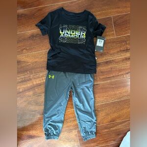NWT toddler boy under Armour set